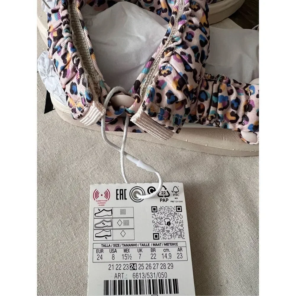 Zara ANIMAL PRINT SANDAL size 8